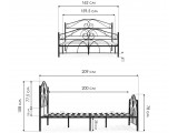 Морика 160х200 черная недорого