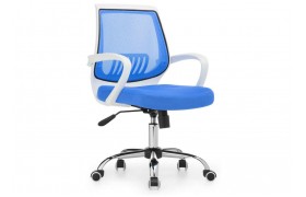 Офисное кресло Ergoplus белое / голубое