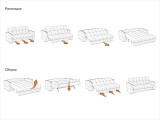 Диван прямой аккордеон Меркурий 120 от производителя