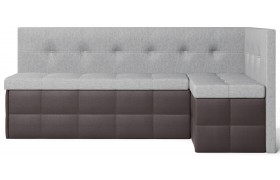 Кожаный диван Домино 2 Gray+Brown